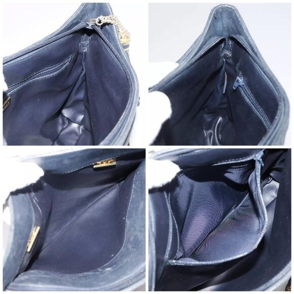 BALLY Chain Tote Bag Leather Black Gold Auth - Picture 16 of 16